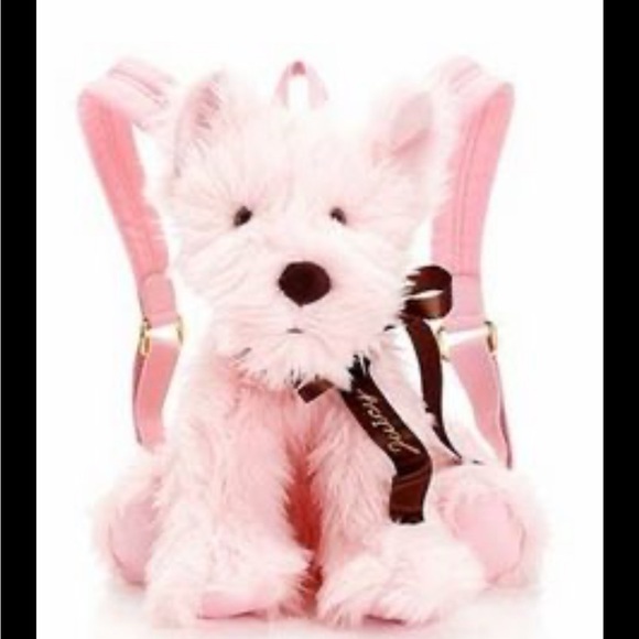 Juicy Couture Handbags - Juicy couture Pink Scottie Dog plush Backpack ISO